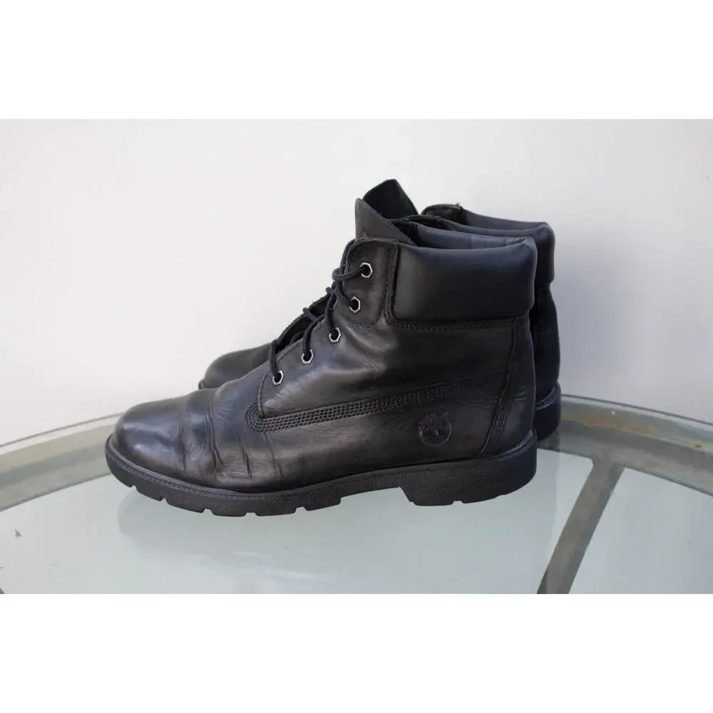 Timberland Junior 6-Inch Premium Waterproof Boot Black Leather 10910 Big Boy 7